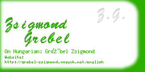 zsigmond grebel business card